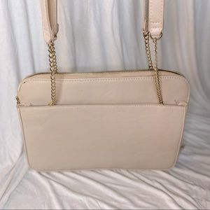 Cream and gold purse